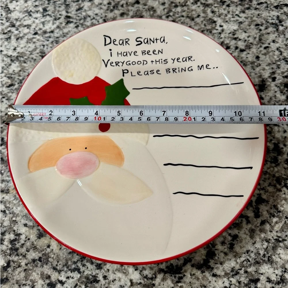 Festive‎ Santa Ceramic Christmas Plate